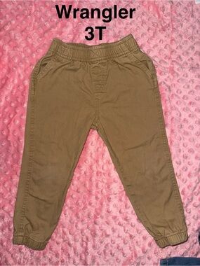 Wrangler Kids Tan Elastic Waist Joggers